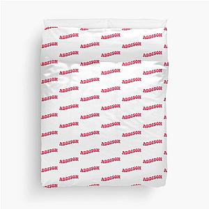 Addison Rae Tag Fan Art White Duvet Cover