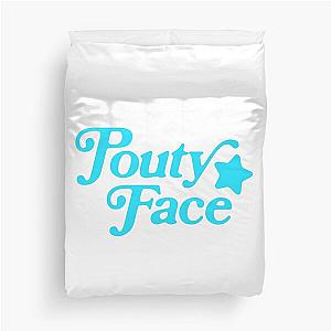 Addison Rae Pouty Face Blue Duvet Cover