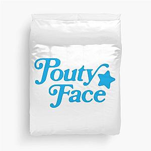 Addison Rae Pouty Face Blue Duvet Cover