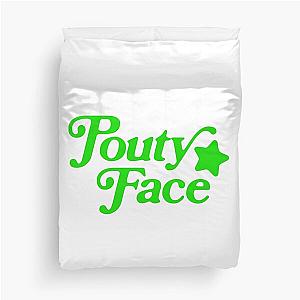 Addison Rae Pouty Face Green Duvet Cover