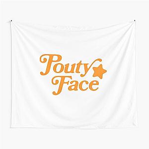 Addison Rae Pouty Face Orange Tapestry