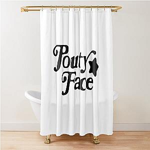 Addison Rae Pouty Face Black Shower Curtain