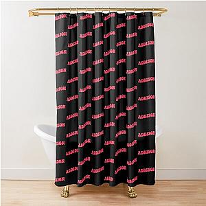 Addison Rae Tag Fan Art Black Shower Curtain