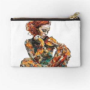 Melancholic Melody: Adele in Artistic Collage Zipper Pouch