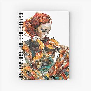 Melancholic Melody: Adele in Artistic Collage Spiral Notebook