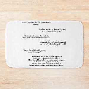 Much Ado About Nothing Quotes Pack Bath Mat