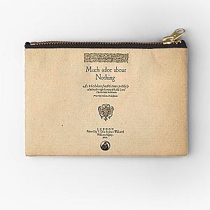 Shakespeare's Much Ado About Nothing Front Piece Zipper Pouch