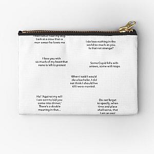 Much Ado About Nothing Quotes Zipper Pouch