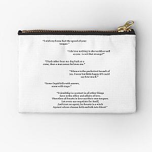 Much Ado About Nothing Quotes Pack Zipper Pouch