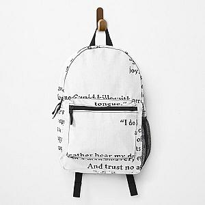 Much Ado About Nothing Quotes Pack Backpack