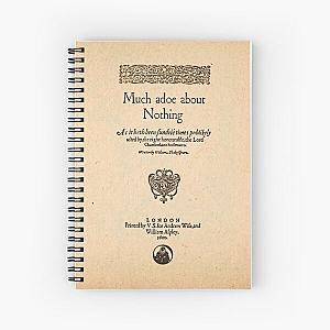 Shakespeare's Much Ado About Nothing Front Piece Spiral Notebook