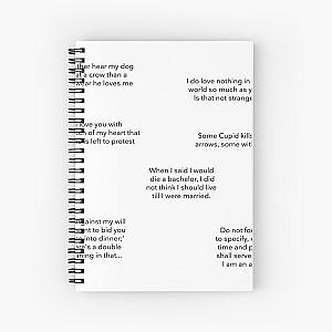 Much Ado About Nothing Quotes Spiral Notebook