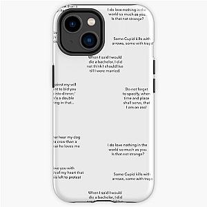 Much Ado About Nothing Quotes iPhone Tough Case