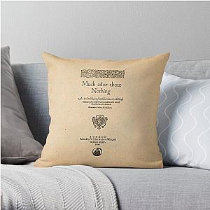 Shakespeare's Much Ado About Nothing Front Piece Throw Pillow