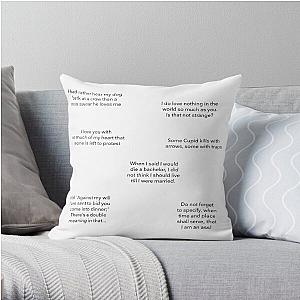 Much Ado About Nothing Quotes Throw Pillow