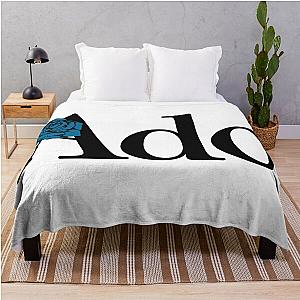 Ado Text Blue Rose Logo Throw Blanket