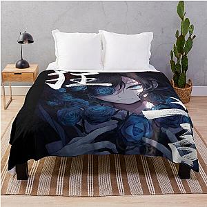 Ado Kyogen Blue Rose Throw Blanket