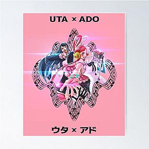 Uta and Ado singer pink Poster Design Original   Poster