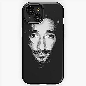 Adrien Brody Black & White Portrait (Linocut)  iPhone Tough Case