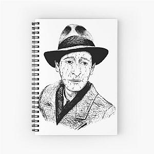 Poor Adrien Brody Black Portrait Pen Drawing Transparent Spiral Notebook