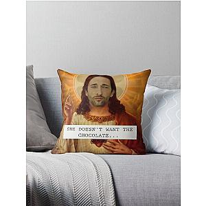 Jesus Adrien Brody Christ - Saintly Celeb Throw Pillow