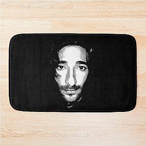 Adrien Brody Black -amp- White Portrait (Linocut) Bath Mat