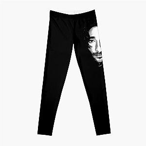 Adrien Brody Black -amp- White Portrait (Linocut) Leggings