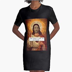 Jesus Adrien Brody Christ - Saintly Celeb Graphic T-Shirt Dress