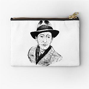 Poor Adrien Brody Black Portrait Pen Drawing Transparent Zipper Pouch