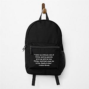 Adrien Brody Quote Backpack