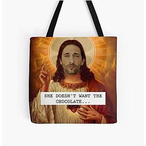 Jesus Adrien Brody Christ - Saintly Celeb All Over Print Tote Bag