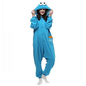 Onesie Cartoon Adult Blue Cookie Monster