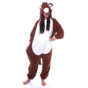 Onsie Animal Adult Brown Donkey