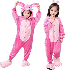 Onesie Cartoon Kids Totoro Pink Stitch