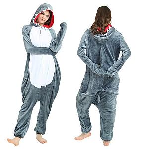 Onesie Animal Adult Grey Shark