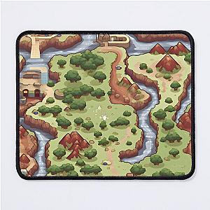 Game map with varied terrain, style of Advance Wars Mouse Pad