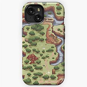 Game map with varied terrain, style of Advance Wars iPhone Tough Case