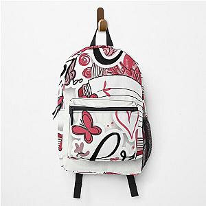 Crazy Sticker – Playful Aerosmith Lyric Art with Hearts and Butterflies Backpack