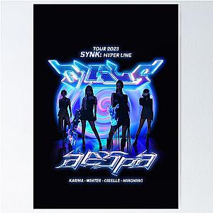 AESPA GIRLS Shirt Live Tour 2023 Synk: Hyper Line Merch KPOP Poster