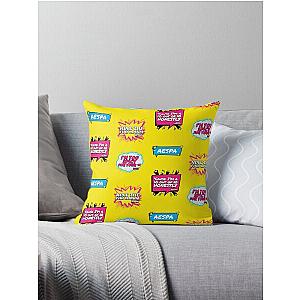 Aespa - Spicy Quotes - Kpop Merch for Fans - Gift for MY Throw Pillow