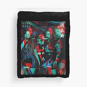 aespa SAVAGE Glitch Version Duvet Cover