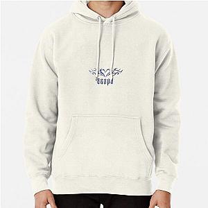 chrome aesthetic text-aespa logo Pullover Hoodie