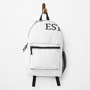 Aespa College Est Print White Backpack