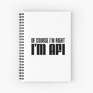 I'm Right I'm Afi Icelandic Grandfather Spiral Notebook