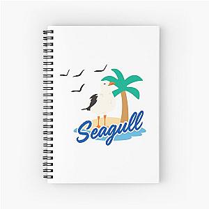 a flock of seagulls in an island Spiral Notebook