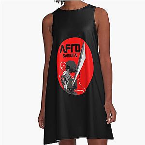 Red Afro Samurai A-Line Dress