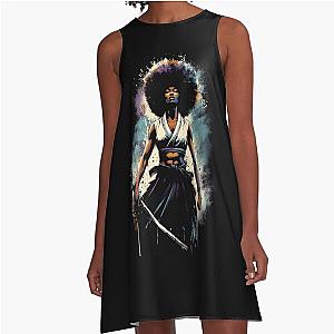 Afro Samurai Girl A-Line Dress