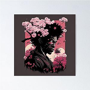 Afro Samurai in Cherry Blossom Poster
