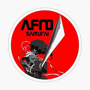 Red Afro Samurai Sticker