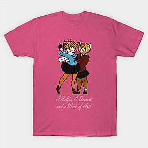 Aggretsuko T-shirts - A Selfie, a Dessert and a Work of Art T-shirt TP